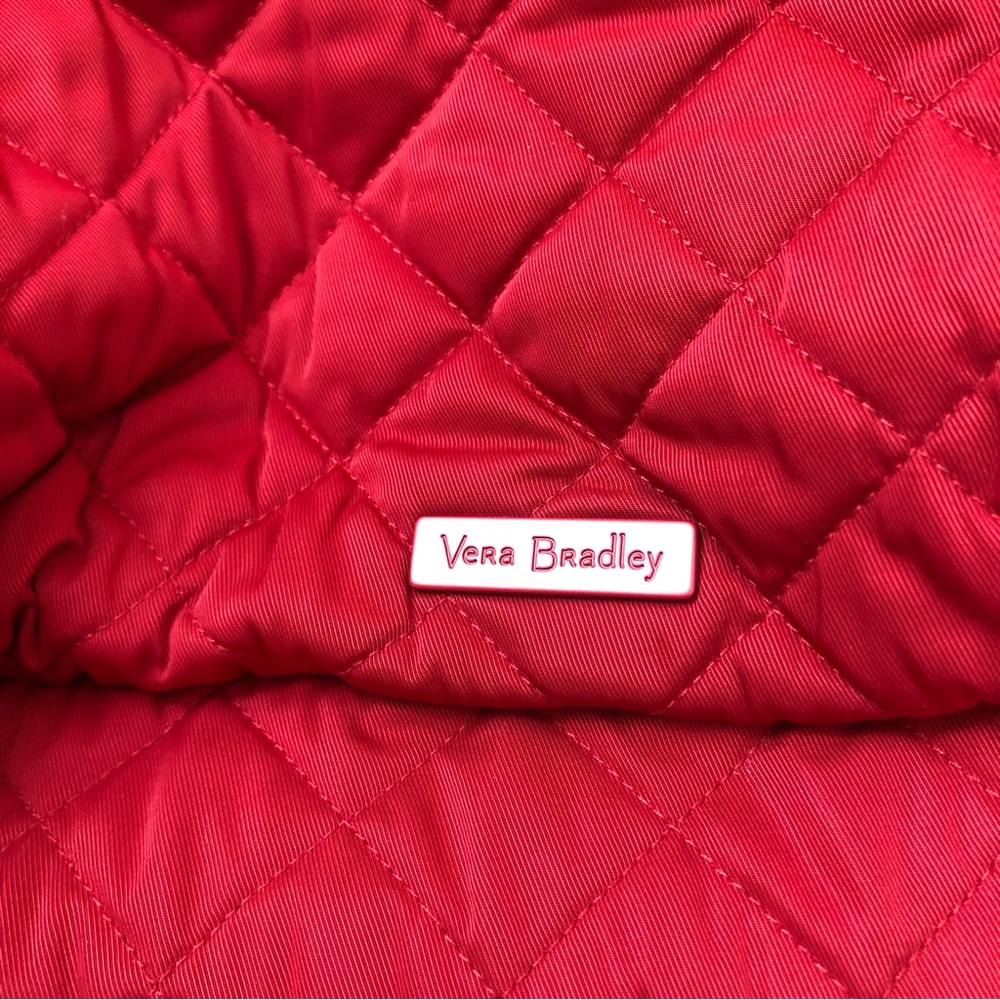 Vera Bradley Performance Twill Weekender Travel Carry-On Bag Duffle Red luggage - Picture 10 of 11